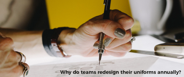 Why do teams redesign their uniforms annually?