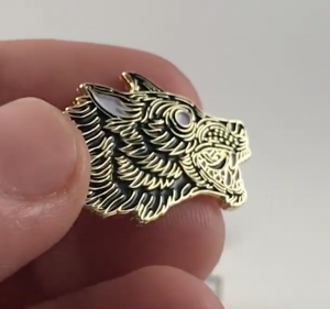 Custom printed metal lapel pins from Artik Toronto