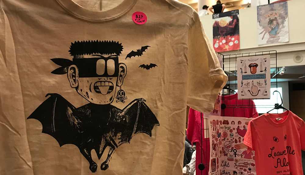 Bats design on a t-shirt at TCAF