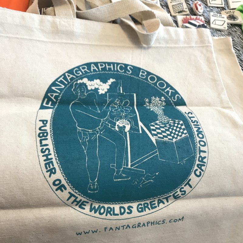 Showing a lovely totebag by Fantagraphics in Seattle
