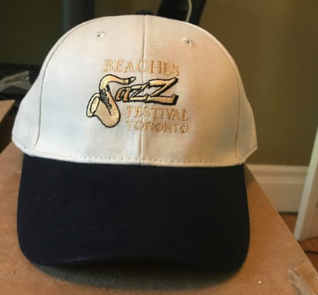 Embroidered baseball cap for Beaches Jazz Festival