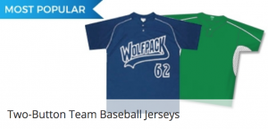 Two Button Team baseball jerseys for Little League teams across Canada