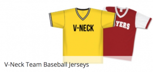 V-Neck baseball uniforms for Little Leagues